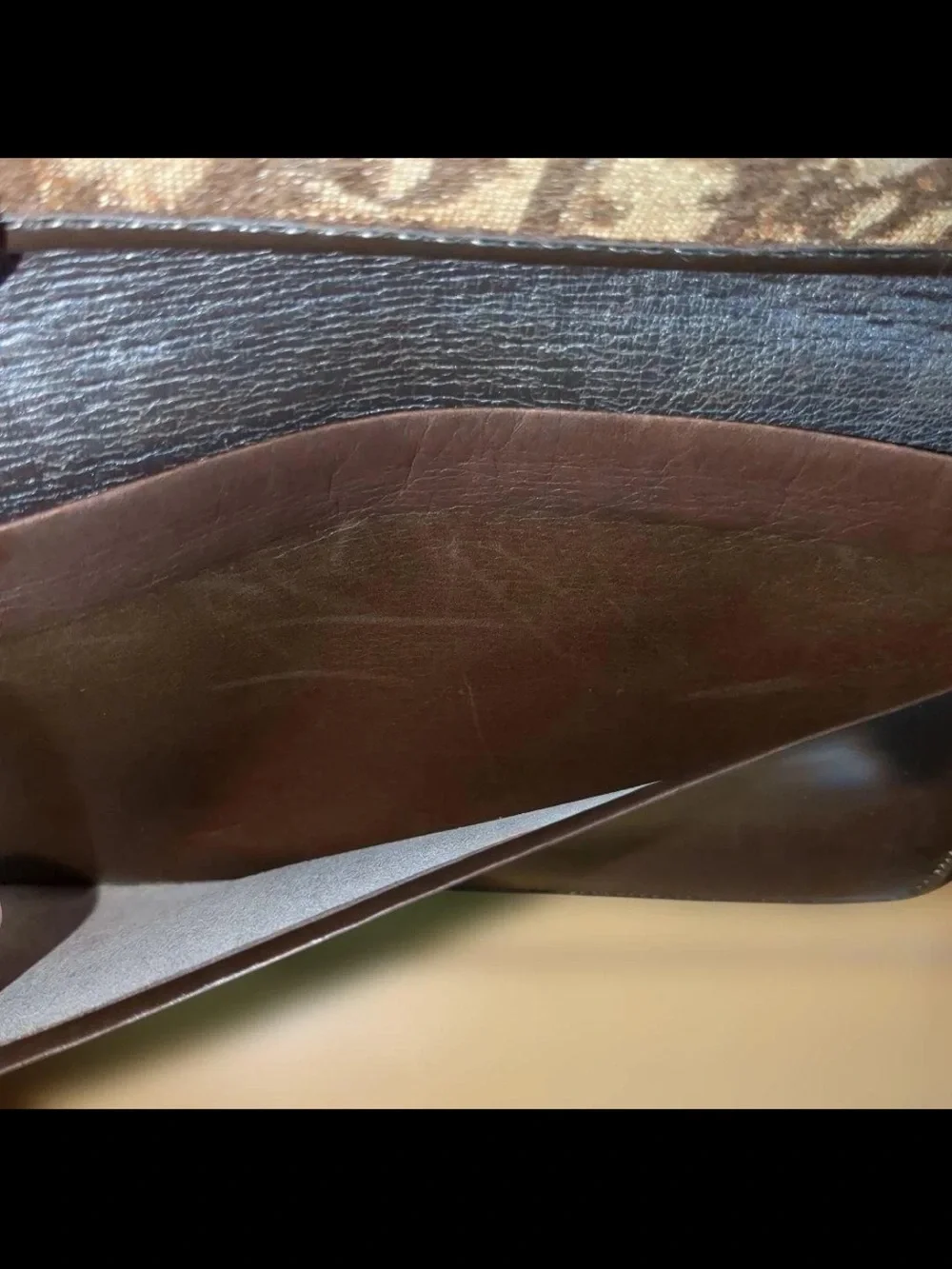 Dior Brown Monogram Canvas Leather Trim Clutch Wallet